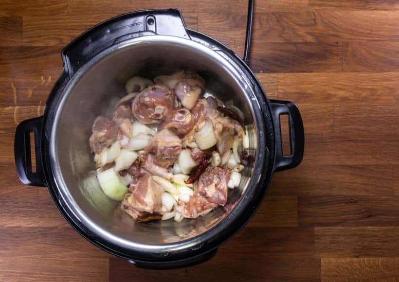 Instant Pot Chinese Chicken Stew | Instant Pot Da Pan Ji: saute marinated chicken in Instant Pot Pressure Cooker