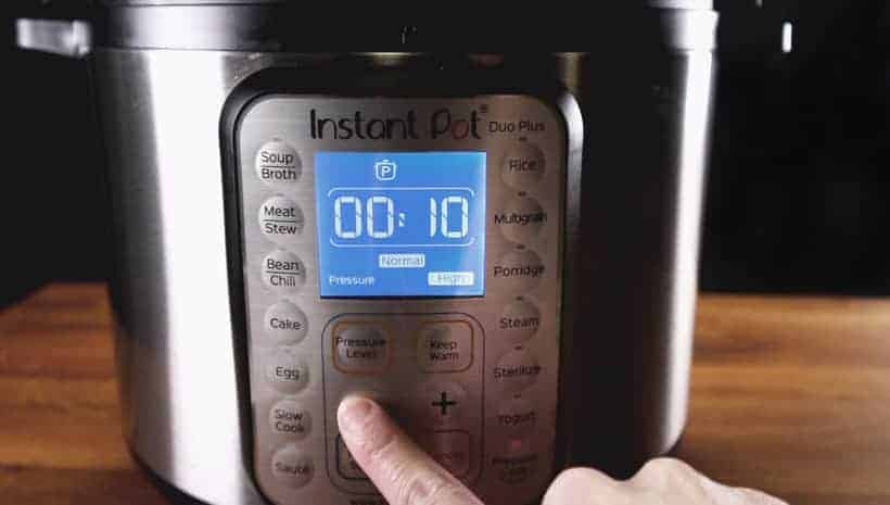 Instant Pot Pressure Cooker High Pressure 10 minutes
