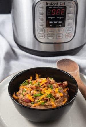 Instant Pot Loaded Refried Beans - Tested by Amy + Jacky