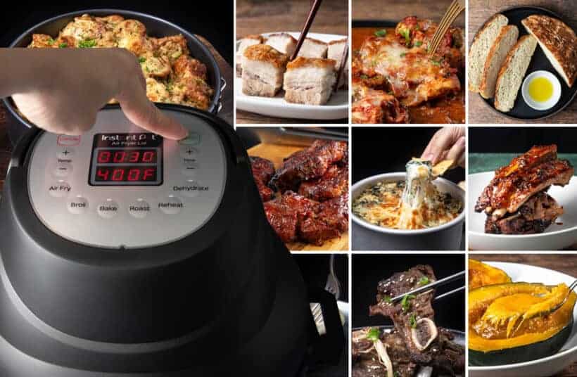  Air Fryer Lid for Instant Pot 6Qt/8Qt, 7 in 1 with LED  Touchscreen, Turn Your Pressure Cooker Into Air Fryer in Seconds, Air Fryer  Accessories and Recipe Cookbook Included : Home