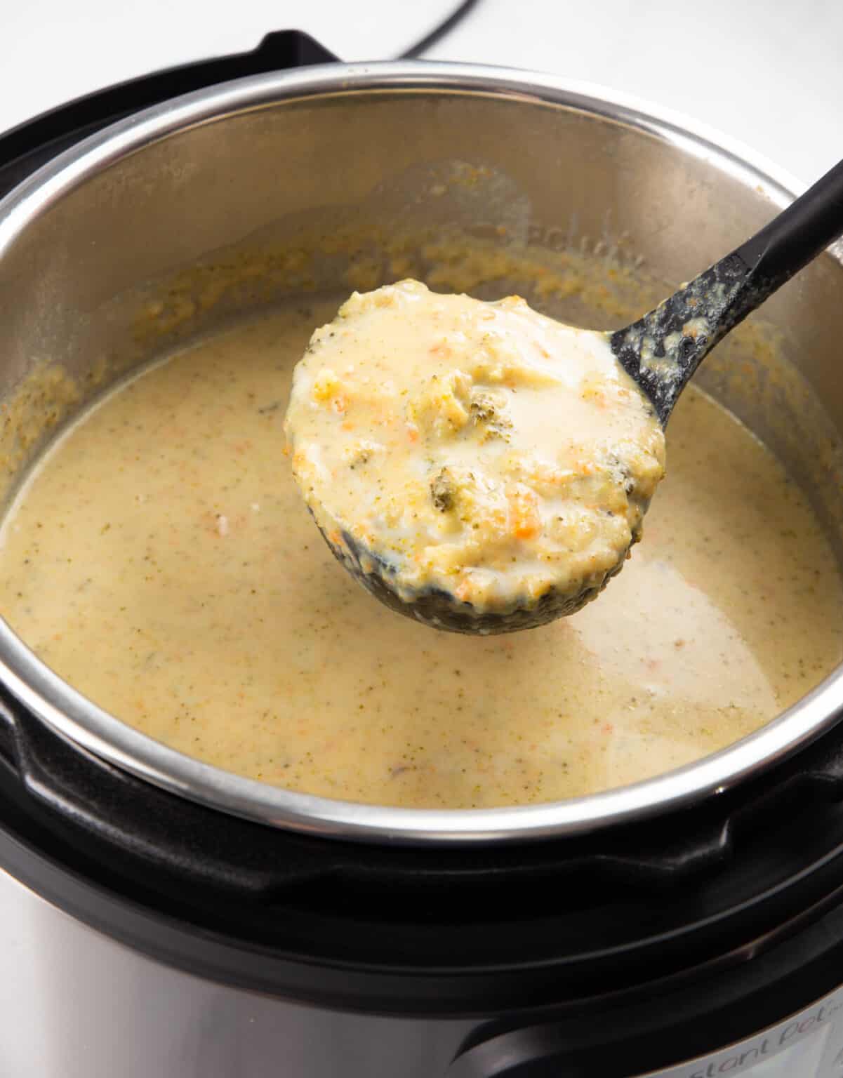 Instant Pot Broccoli Cheddar Soup | Tested by Amy + Jacky