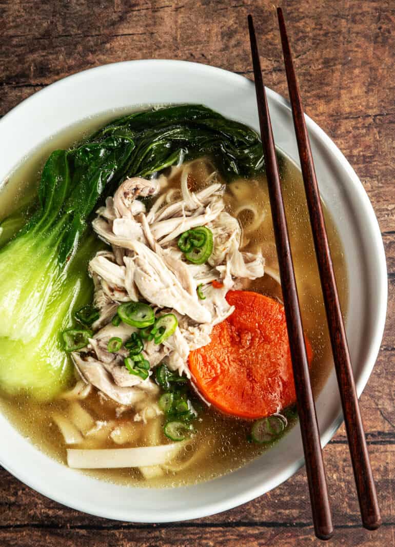 Instant Pot Chinese Chicken Noodle Soup | Amy + Jacky