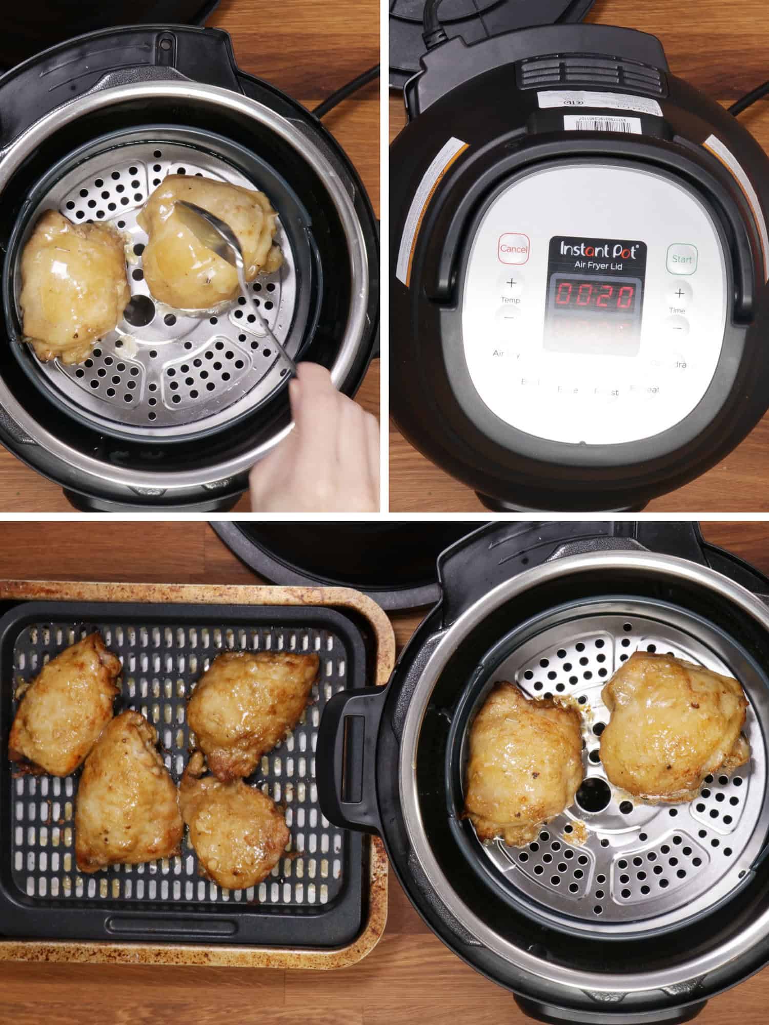 crispy skin with air fryer lid